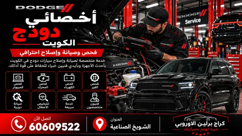 أخصائي دودج في الكويت 60609522 تشخيص وصيانة أنظمة السيارة