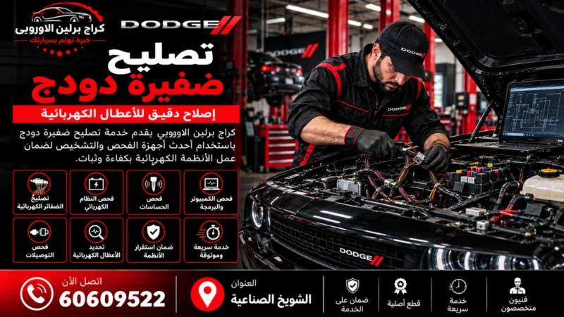 تصليح ضفيرة دودج في الكويت 60609522 فحص الأسلاك والفيش والقصر الكهربائي